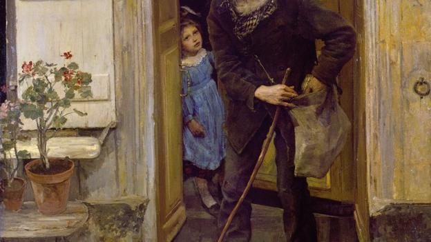 Jules Bastien-Lepage: Tiggeren. 1880. Den franske maler var en af Krøyers største forbilleder, og værket vises frem til 18.september. <i>Foto: Skagens Kunstmuser</i>