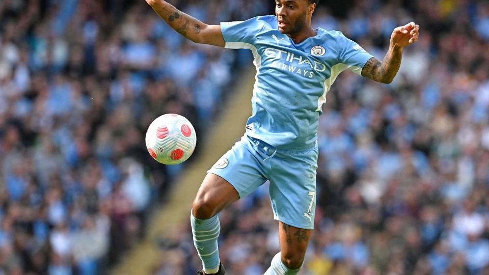 Manchester City siger farvel til landsholdsspileren Raheem Sterling, der forlader klubben efter syv sæsoner og en række titler. (Arkivfoto). <i>Paul Ellis/Ritzau Scanpix</i>