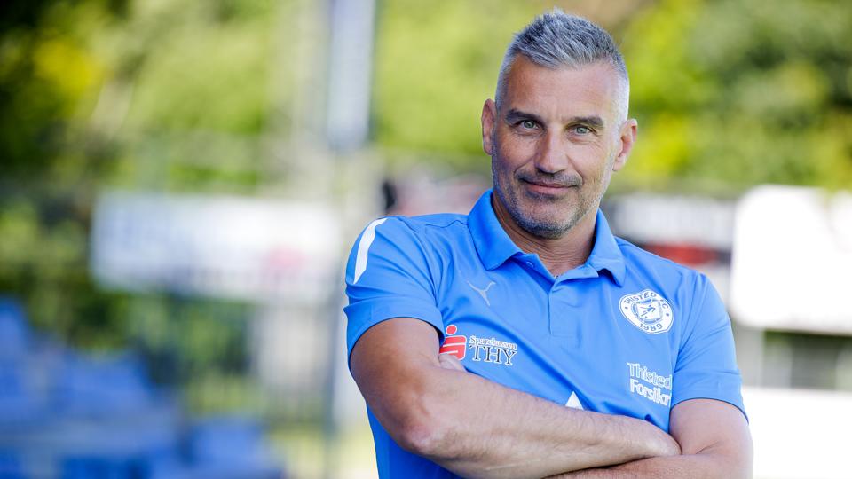 Krzysztof Popczynski var meget skuffet over udfaldet af kampen mellem Thisted FC og Frem. <i>Arkivfoto: Bo Lehm</i>