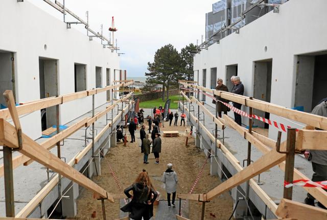 Sæbys nyeste boligprojekt "Udsigten" havde rejsegilde den 30. september. Foto: Tommy Thomsen