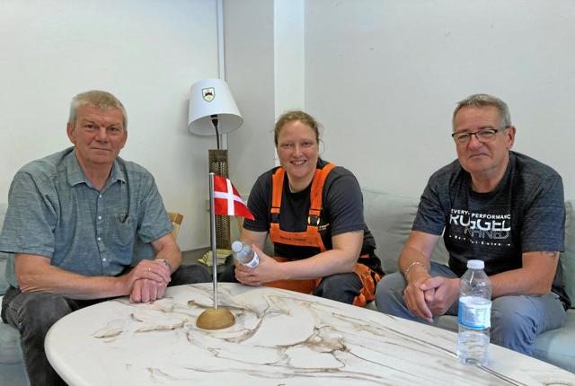 Jakob Aagaard Poulsen, Maria Agerholm Thomsen og Jørgen C. Hornum glæder sig til, at lokalerne officielt kan tages i brug.