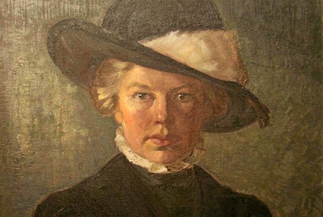 Helga Ancher: ”Selvportræt”. (Ca. 1910). Olie på lærred. Skagens Kunstmuseer (beskåret) Foto: Anne Walther <i>Anne Walther</i>