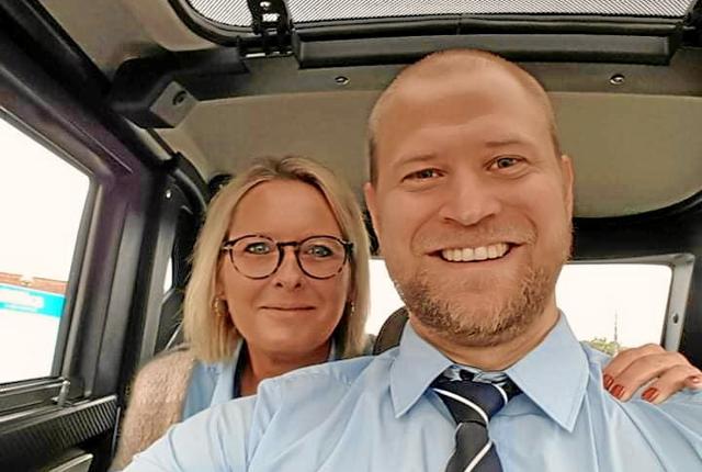 Lotte Christensen og Carsten Birkbak på tur i nyheden ...