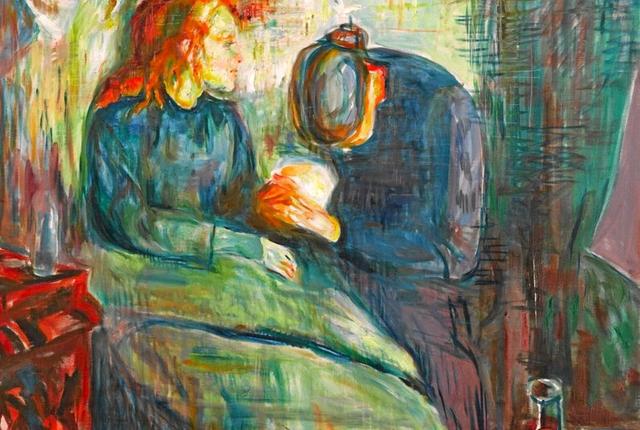 Edvard Munch: ”Det syge barn”. 1925. Olie på lærred. Munchmuseet, Oslo. Foto: Skagens Kunstmuseer <i>Skagens Kunstmuseer</i>