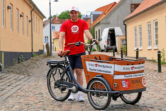 Mikkel Nielsen er turistengel i Sæby. Privatfoto