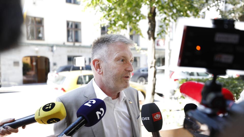 Her ses Henrik Thyregod på et tidligere tidspunkt under SAS-forhandlingerne i Stockholm, som fortsætter torsdag aften. <i>11950 Ali Lorestani/Ritzau Scanpix</i>