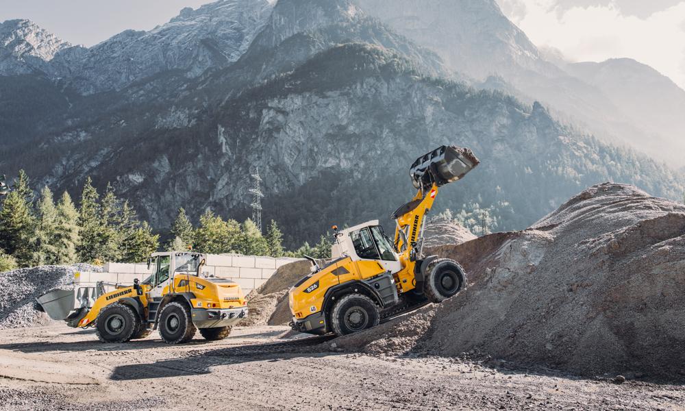 Liebherr har hele programmet med. Også som her gummihjulslæssere. Liebherr har hele programmet med. Også som her gummihjulslæssere.