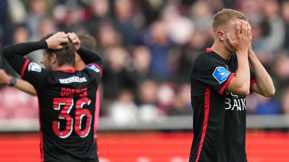 FC Midtjylland-spillerne kunne ærgre sig over flere brændte chancer i sæsonpremieren. <i>Claus Fisker/Ritzau Scanpix</i>