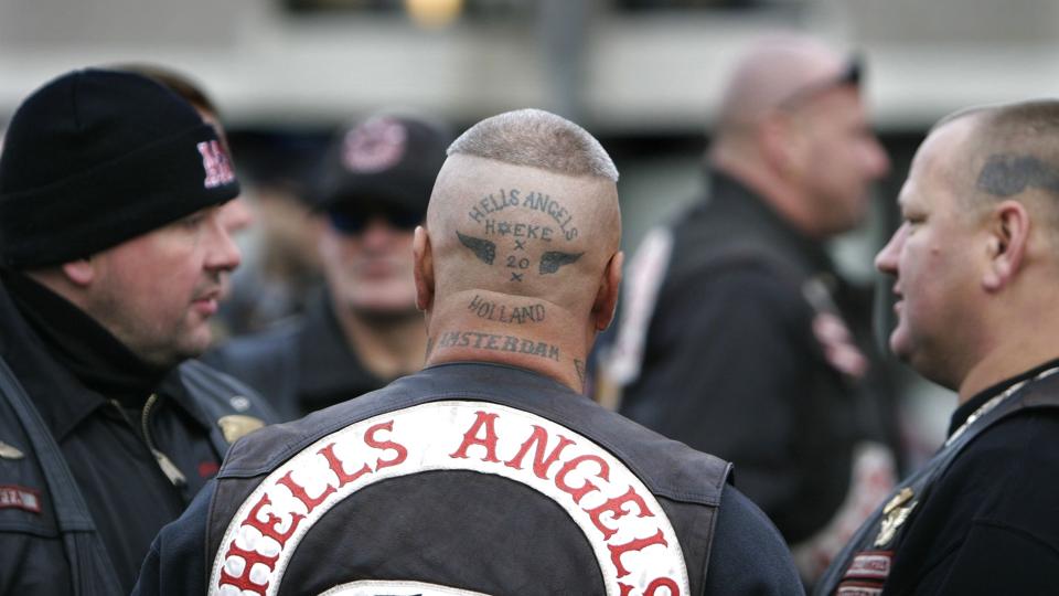 De velkendte Hells Angels-veste er ulovlige at bære i Holland nu, efter at højesteretten har slået fast, at rockergruppen er ulovlig. (Arkivfoto). <i>Pieter Franken/Ritzau Scanpix</i>