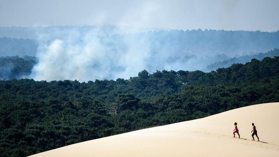 Sommerens hedebølge i Europa har forårsaget skovbrande i blandt andet Frankrig. <i>Gaizka Iroz/Ritzau Scanpix</i>