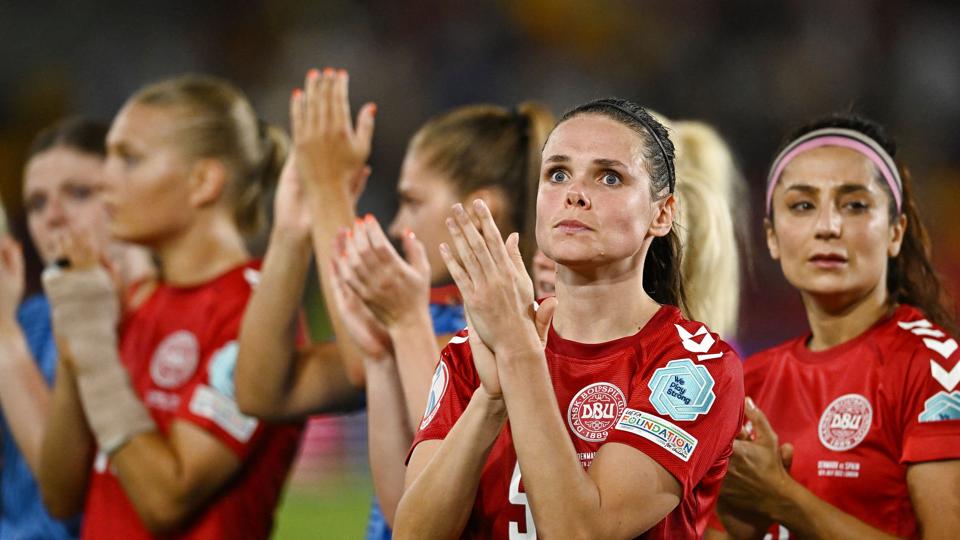 En af landsholdets mest rutinerede spillere Simone Boye spillede en brav kamp i defensiven. <i>Dylan Martinez/Reuters</i>
