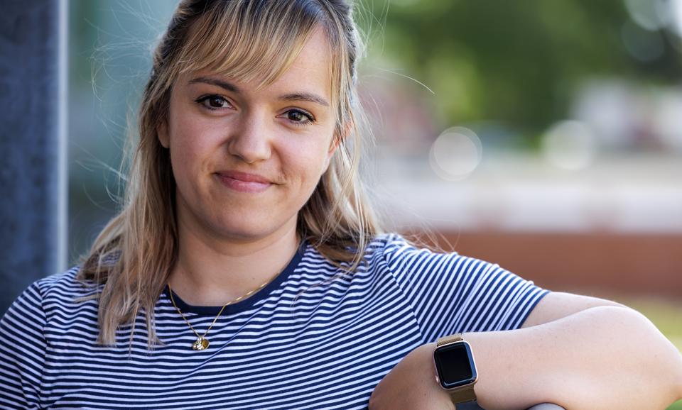 Tina Bah 32-årige , der stammer fra Bosnien, er ny formand for Thisted Kommunes integrationsråd. Thisted 19. juni 2022 <i>Foto: Bo Lehm</i>