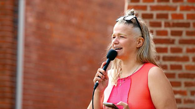 Udover fest i luften var der også alvorlige ord fra årets hovedtaler O/rhio. <i>Foto: Vibe Maria Dahl Andersen</i>