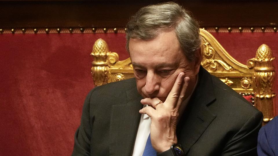 Den italienske premierminister, Mario Draghi, kan snart være fortid på posten. Det risikerer at kaste Italien ud i en politisk krise. <i>Gregorio Borgia/Ritzau Scanpix</i>