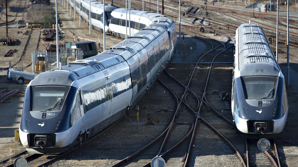 Som erstatning for de aflyste regionaltog mellem Odense og Fredericia er der indsat togbusser på strækningen. De vil køre hver time. (Arkivfoto). <i>Henning Bagger/Ritzau Scanpix</i>