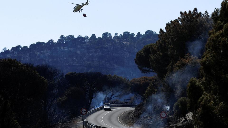 Hedebølger og store naturbrande hærger fortsat Spanien. <i>Borja Suarez/Reuters</i>