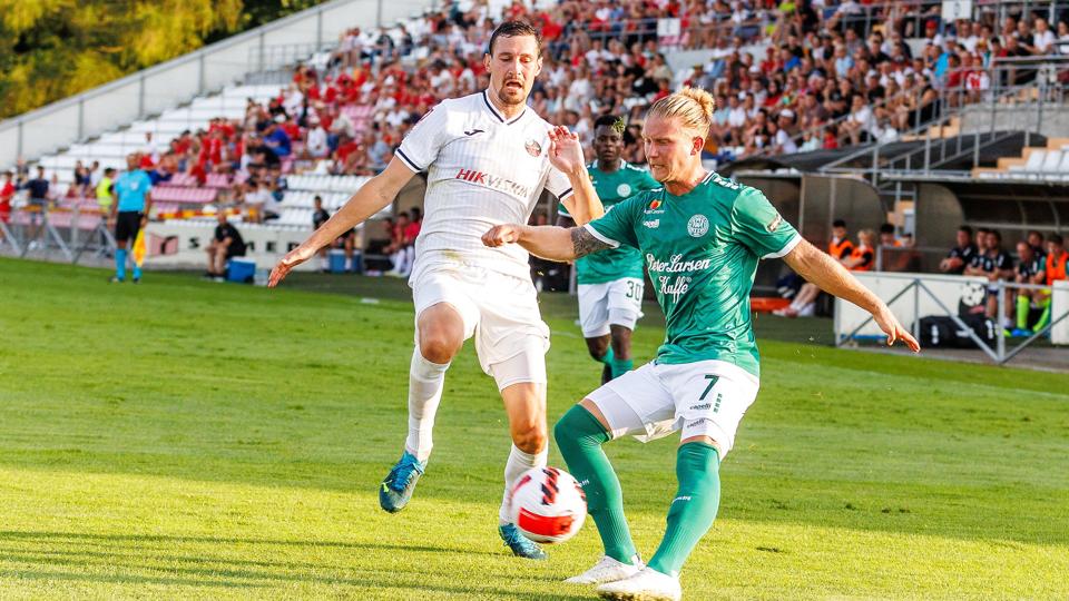 Christian Sørensen og Viborg FF har et godt udgangspunkt før hjemmekampen mod FK Suduva. <i>Erikas Ovcarenko/Ritzau Scanpix</i>