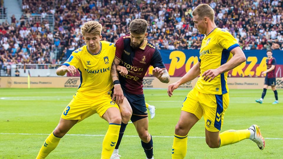 Brøndby og Pogon Szczecin mødes igen - denne gang i Brøndby - næste torsdag. <i>Jerzy Muszynski/Ritzau Scanpix</i>