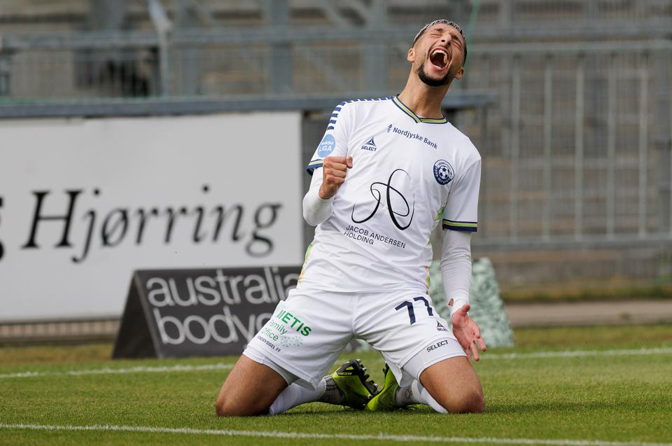 Her jubler Wessam Abou Ali efter en af sine scoringer i denne sæson. <i>Arkivfoto: Henrik Bo</i>