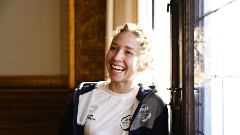 Cecilie Uttrup Ludwig er en af tre danskere, der skal køre Tour de France Femmes. De to andre er Emma Norsgaard og Julie Leth. <i>Philip Davali/Ritzau Scanpix</i>