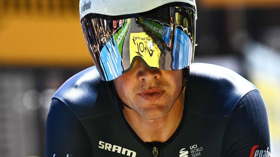 Mads Pedersen tog den med ro på lørdagens 40,7 kilometer lange enkeltstart. <i>Anne-Christine Poujoulat/Ritzau Scanpix</i>
