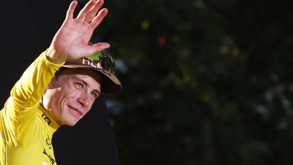 Jonas Vingegaard skal fejres adskillige steder de næste tre dage, men det bliver ikke i Københavns Lufthavn. <i>Thomas Samson/Ritzau Scanpix</i>