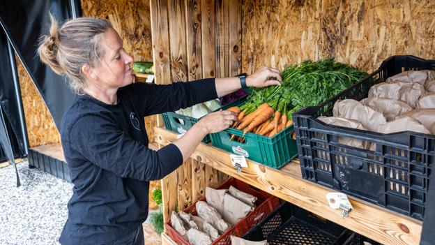 Det tager tid at blive kendt som gårdbutik, men med et lavt marketingbudget er Martin og Kristina stolte over, at de netop har rundet 1.000 følgere på deres Facebook-side. <i>Foto: Kim Dahl Hansen</i>