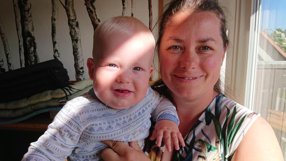 Heldigvis var bidemærkerne ret overfladiske, og baby Birke har det godt i dag. <i>Privatfoto.</i>
