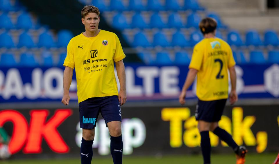 Hobro IK har fået åbnet sejrskontoen, samtidig med at de har fået en profil tilbage i Jesper Bøge med sæsonens første spilleminutter. <i>Foto: Martél Andersen</i>