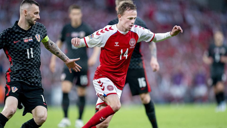 Mikkel Damsgaard kan være på vej væk fra Sampdoria. (Arkivfoto). <i>Liselotte Sabroe/Ritzau Scanpix</i>
