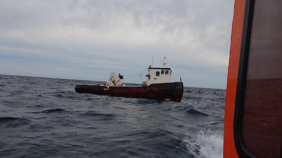 Skagen Redningsstation reddede tirsdag en slæbebåd med motorproblemer i land. <i>Foto: Skagen Redningsaktion</i>