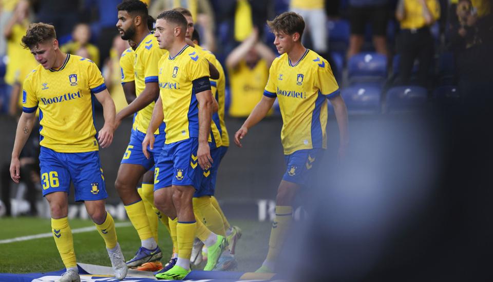 Brøndby slog polske Pogon Szczecin med 4-0 i returkampen i Conference League-kvalifikationens anden runde. <i>Philip Davali/Ritzau Scanpix</i>