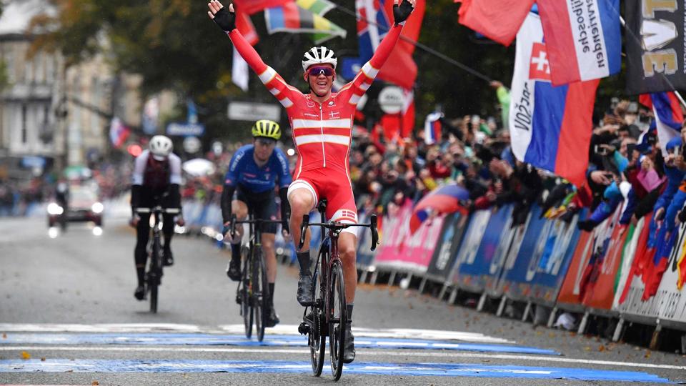 Mads Pedersen kørte sig til karrierens største triumf i 2019, hvor han vandt VM i England. <i>Ben Stansall/Ritzau Scanpix</i>