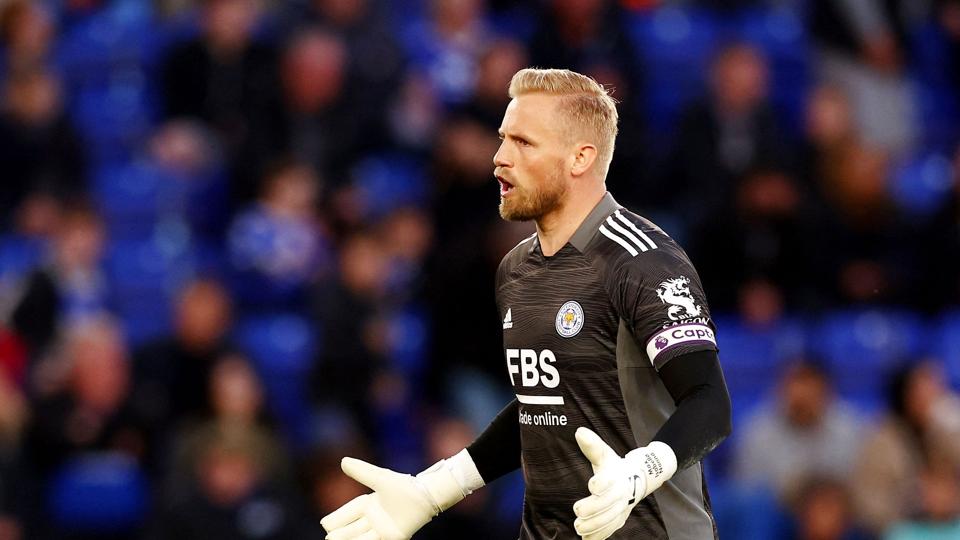 Kasper Schmeichel har tilbragt hele sin seniortid i britisk fodbold, men nu venter et nyt eventyr i franske Nice på den danske landsholdsmålmand. (Arkivfoto) <i>David Klein/Reuters</i>