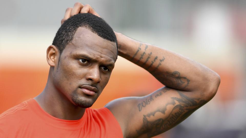 Deshaun Watson fik seks spilledages karantæne, men det har NFL anket. (Arkivfoto). <i>Nick Cammett/Ritzau Scanpix</i>