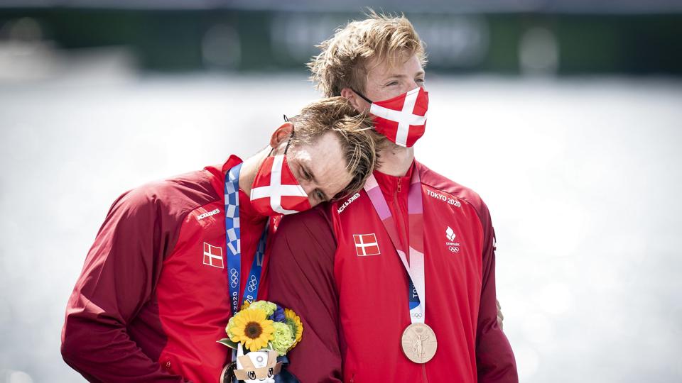 Joachim Sutton og Frederic Vystavel vandt OL-bronze i Tokyo sidste år. <i>Liselotte Sabroe/Ritzau Scanpix/Ritzau Scanpix</i>