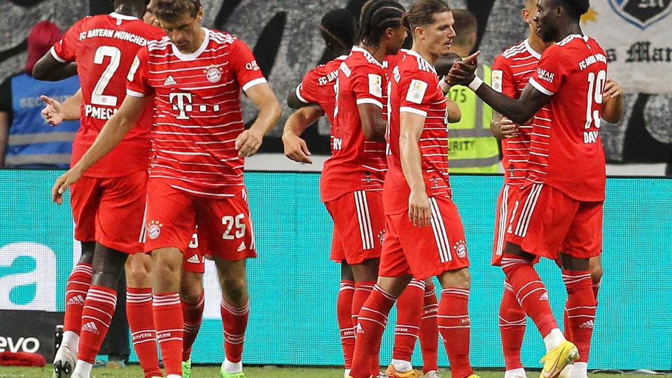 Bayern München-spillerne havde rigeligt at juble over fredag aften. <i>Daniel Roland/Ritzau Scanpix</i>