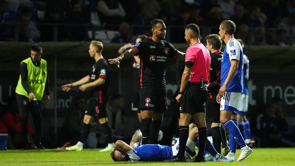 FC Midtjylland førte 3-0 i Lyngby, men tabte pusten og måtte nøjes med 3-3. <i>Claus Bech/Ritzau Scanpix</i>