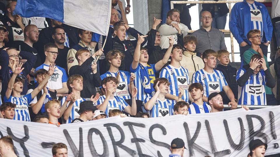 Esbjerg fB's fans viste ad flere omgange deres utilfredshed med klubben og dens dispositioner undervejs mod nedrykningen fra 1. division. <i>Mikkel Berg Pedersen/Ritzau Scanpix</i>