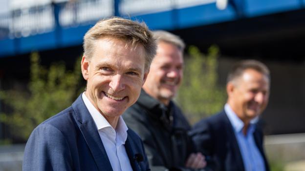 Aalborg Havns nye direktør Kristian Thulesen Dahl mødte selvfølgelig op til dåben. <i>Foto: Kim Dahl Hansen</i>