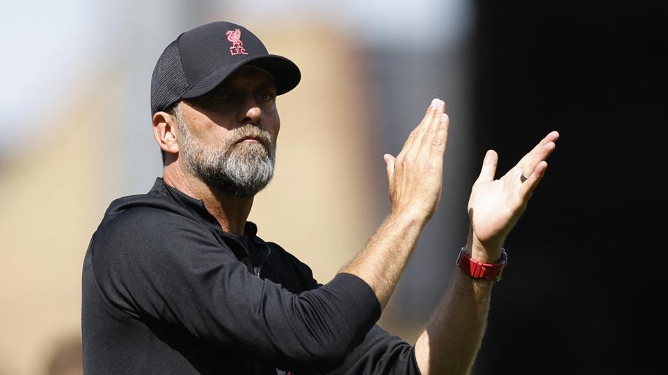 Jürgen Klopp forsøgte at føre sit hold til sejr, men Liverpool måtte nøjes med uafgjort mod Fulham. <i>Peter Cziborra/Ritzau Scanpix</i>