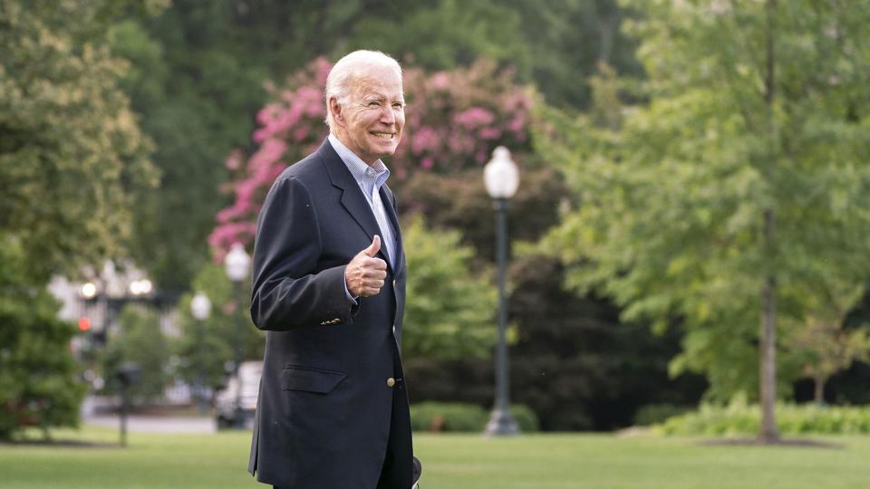 Den amerikanske præsident, Joe Biden, kan efter lang tids coronaisolation forlade Det Hvide Hus, hvor han har været siden den 20. juli. <i>Manuel Balce Ceneta/Ritzau Scanpix</i>