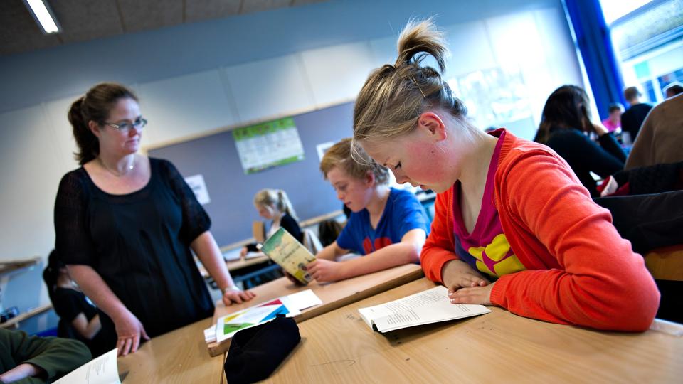 Mange folkeskolelærere forlader faget, nærmest inden de er kommet i gang, viser en undersøgelse foretaget af Arbejderbevægelsens Erhvervsråd. <i>Arkivfoto: Henning Bagger/BAG/Ritzau Scanpix</i>