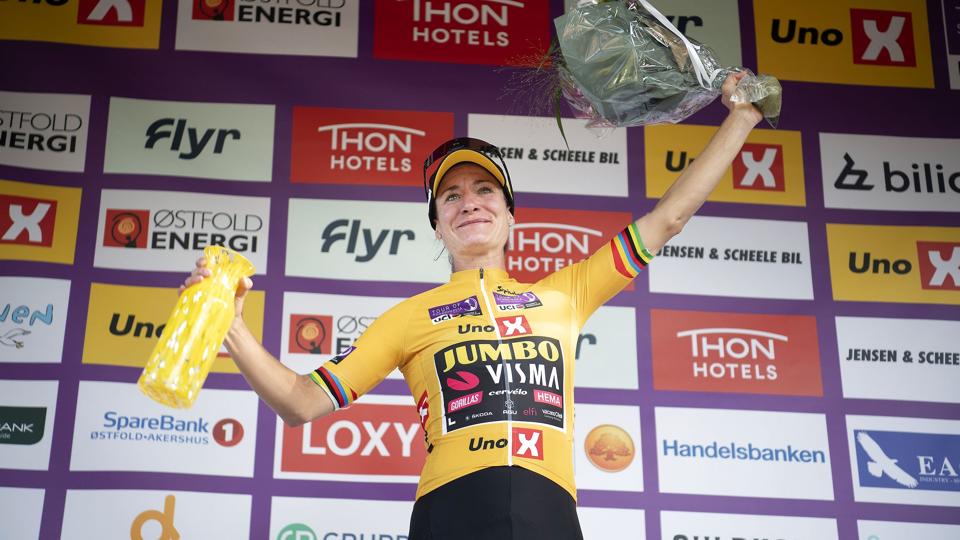 Marianne Vos tog førertrøjen tirsdag i Danmark med en sejr i Helsingør, og onsdag var hun igen bedst på 2. etape i Sverige. <i>Thomas Sjørup/Ritzau Scanpix</i>