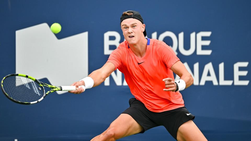 Holger Rune ramte slet ikke niveauet tirsdagens kamp, da han onsdag blev sendt ud af ATP-turneringen i Montreal. <i>Minas Panagiotakis/Ritzau Scanpix</i>