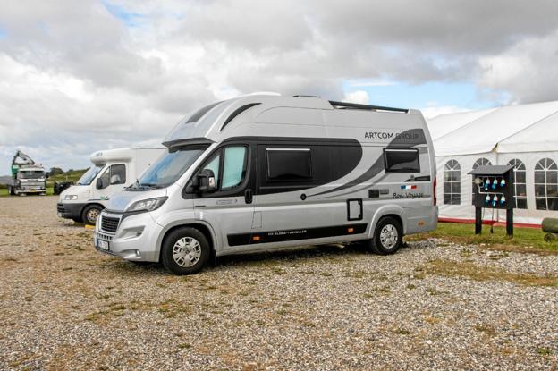 Autocamperpladsen på Haverslev Havn drives af Haverslev Bådelaug og har ti pladser med strøm til gæsterne. Foto: Jesper Hansen