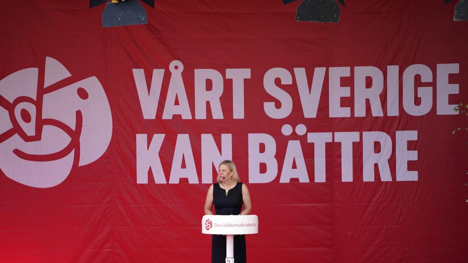 Der skal sættes ind mod bander og skyderier, lyder det fra Sveriges statsminister, Magdalena Andersson, under sommertale i Göteborg. <i>9200 Björn Larsson Rosvall/Tt/Ritzau Scanpix</i>