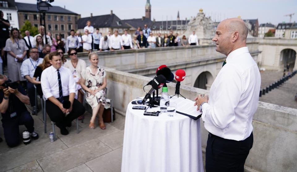 De Konservatives formand, Søren Pape Poulsen, holder pressemøde. <i>Foto: Mads Claus Rasmussen/Ritzau Scanpix</i>