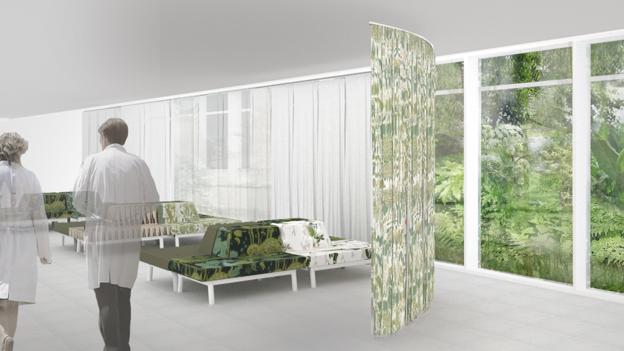 Illustration af værk af kunstneren Simon Starling til det ny Odense Universitetshospital (OUH). <i>Illustration: OUH</i>