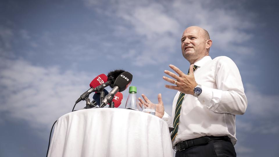 De Konservatives formand, Søren Pape Poulsen, var manden i centrum i dansk politik mandag, da han meldte sig på banen som statsministerkandidat. <i>Mads Claus Rasmussen/Ritzau Scanpix</i>